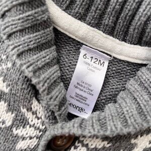 Gray Knit Cardigan with Button Accents.  Perfect for a young boy.